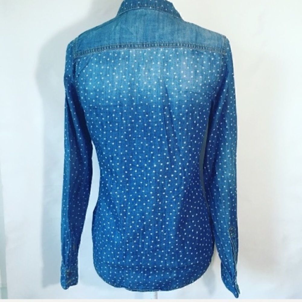 Forever 21 Life Progress Chambray Button Down Top - Picture 3 of 6